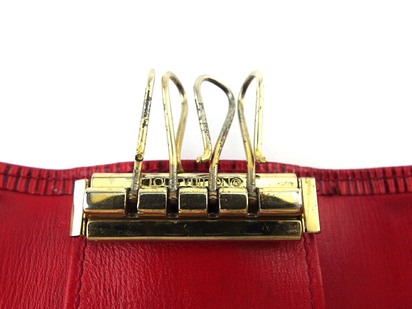 LOUIS VUITTON Key case Key holder M63827 Red gold Multicles4