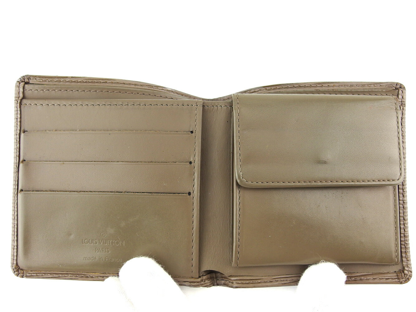 LOUIS VUITTON Bifold Wallet Gray gray Porte Billets Cartes Crdit Monet