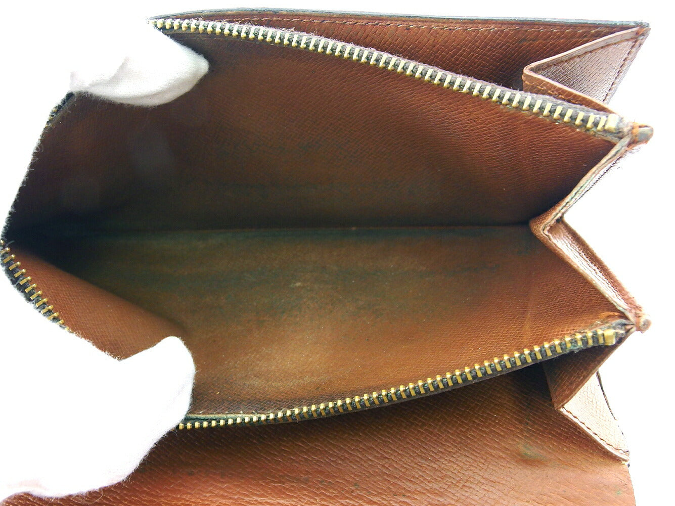 LOUIS VUITTON Long Wallet Purse M61724 Brown beige Pochette Porto Monécredi