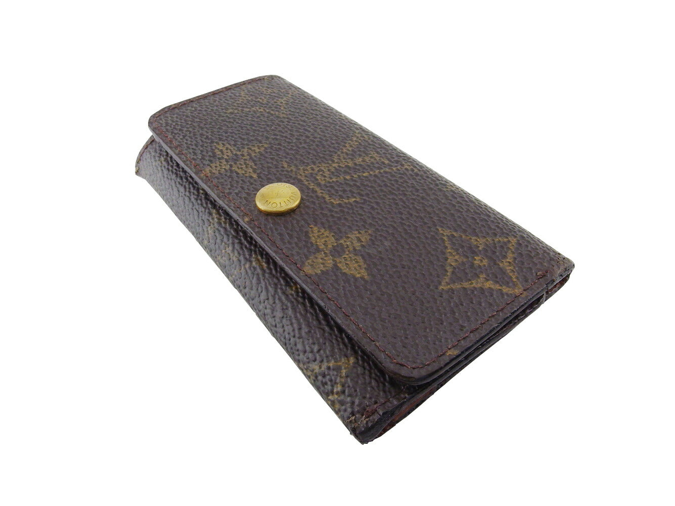 LOUIS VUITTON Key case Key holder M62631 Brown beige gold Multicles4