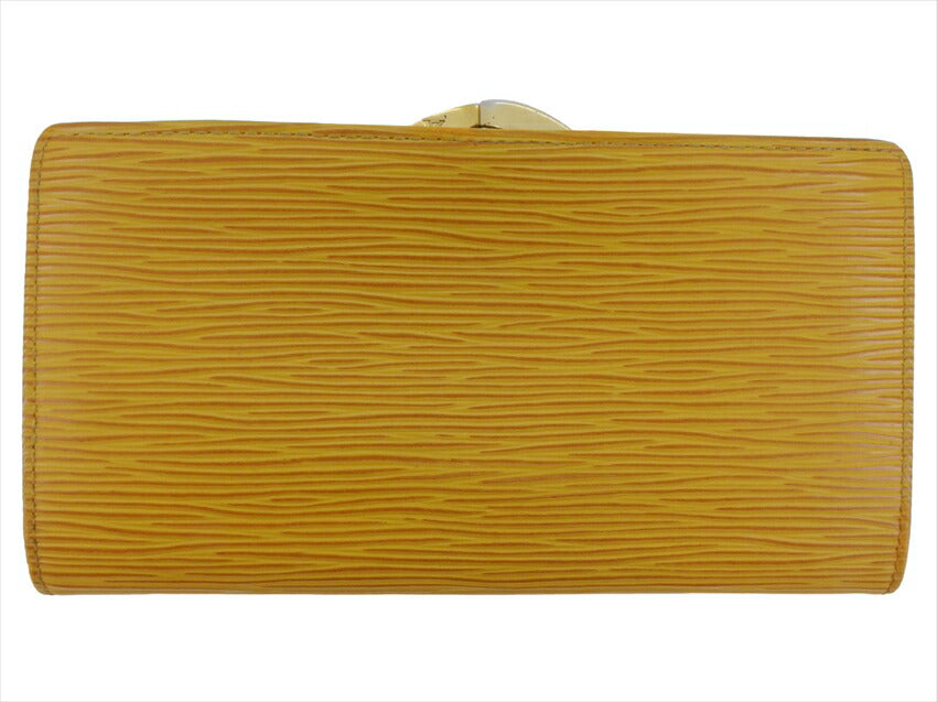 LOUIS VUITTON Long Wallet Purse M63259 Yellow Gold Purple Continental Vienova