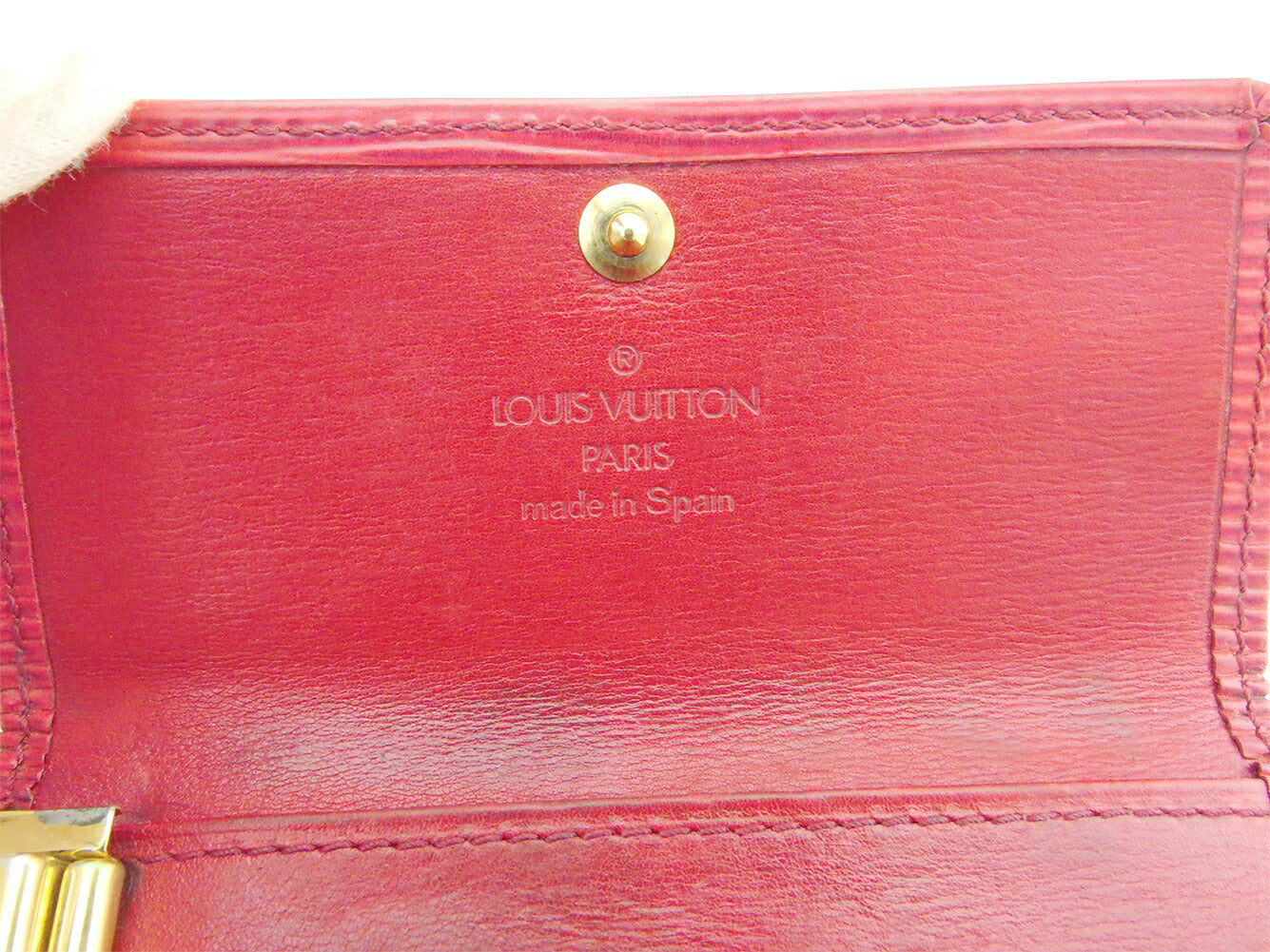 LOUIS VUITTON Key case Key holder M63827 Red gold Multicles4