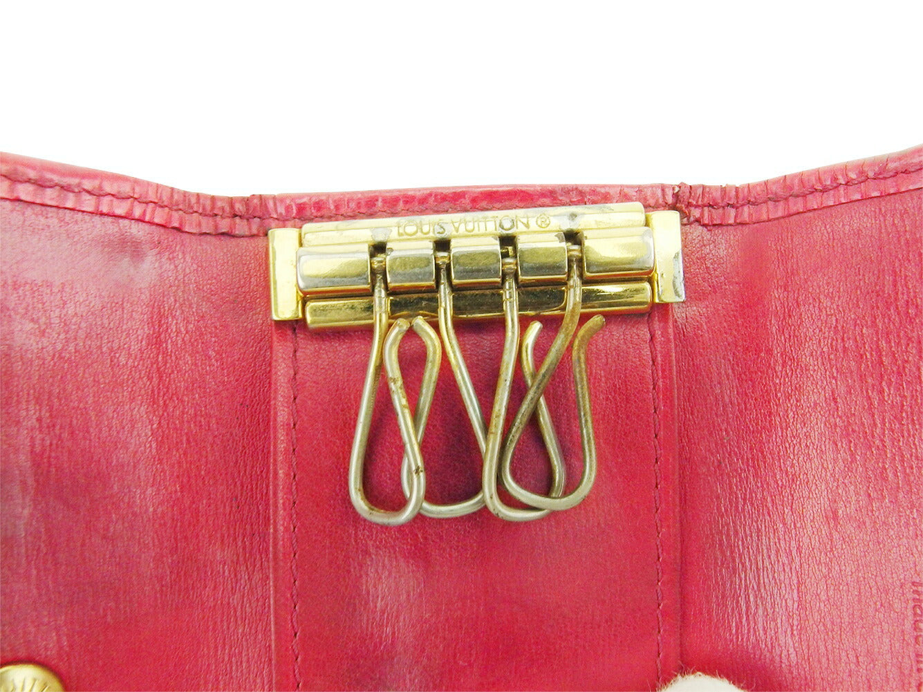 LOUIS VUITTON Key case Key holder M63827 Red gold Multicles4
