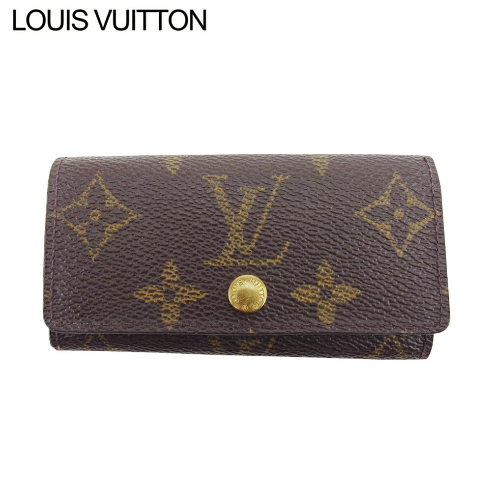 LOUIS VUITTON Key case Key holder M62631 Brown beige gold Multicles4