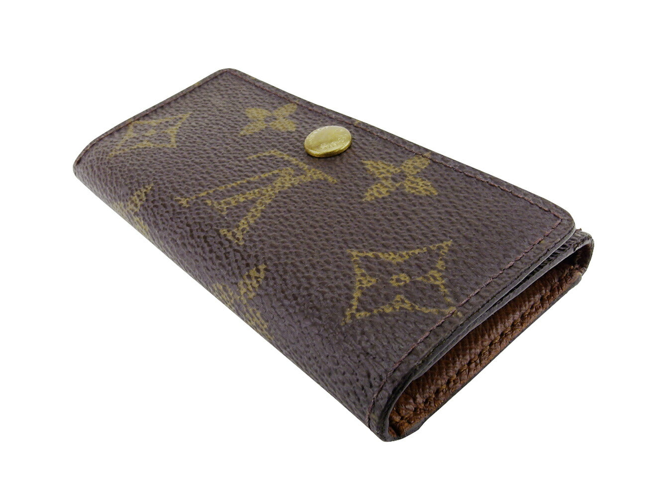 LOUIS VUITTON Key case Key holder M62631 Brown beige gold Multicles4