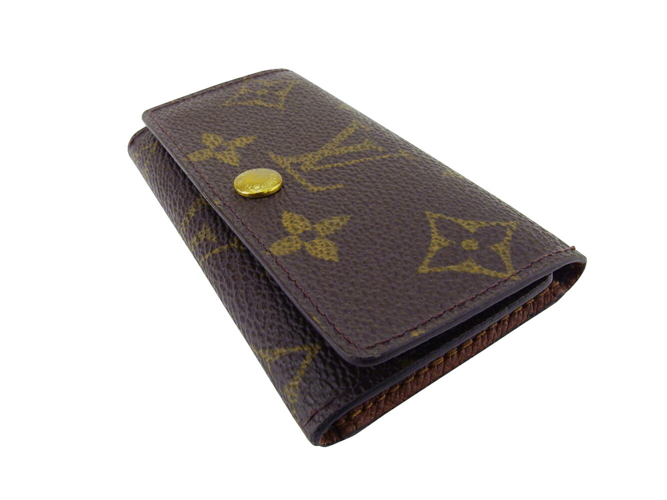 LOUIS VUITTON Key case Key holder M62631 Brown beige gold Multicles4