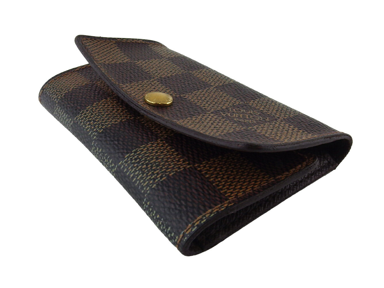 LOUIS VUITTON Key case Key holder N62630 Brown beige gold Multicles6