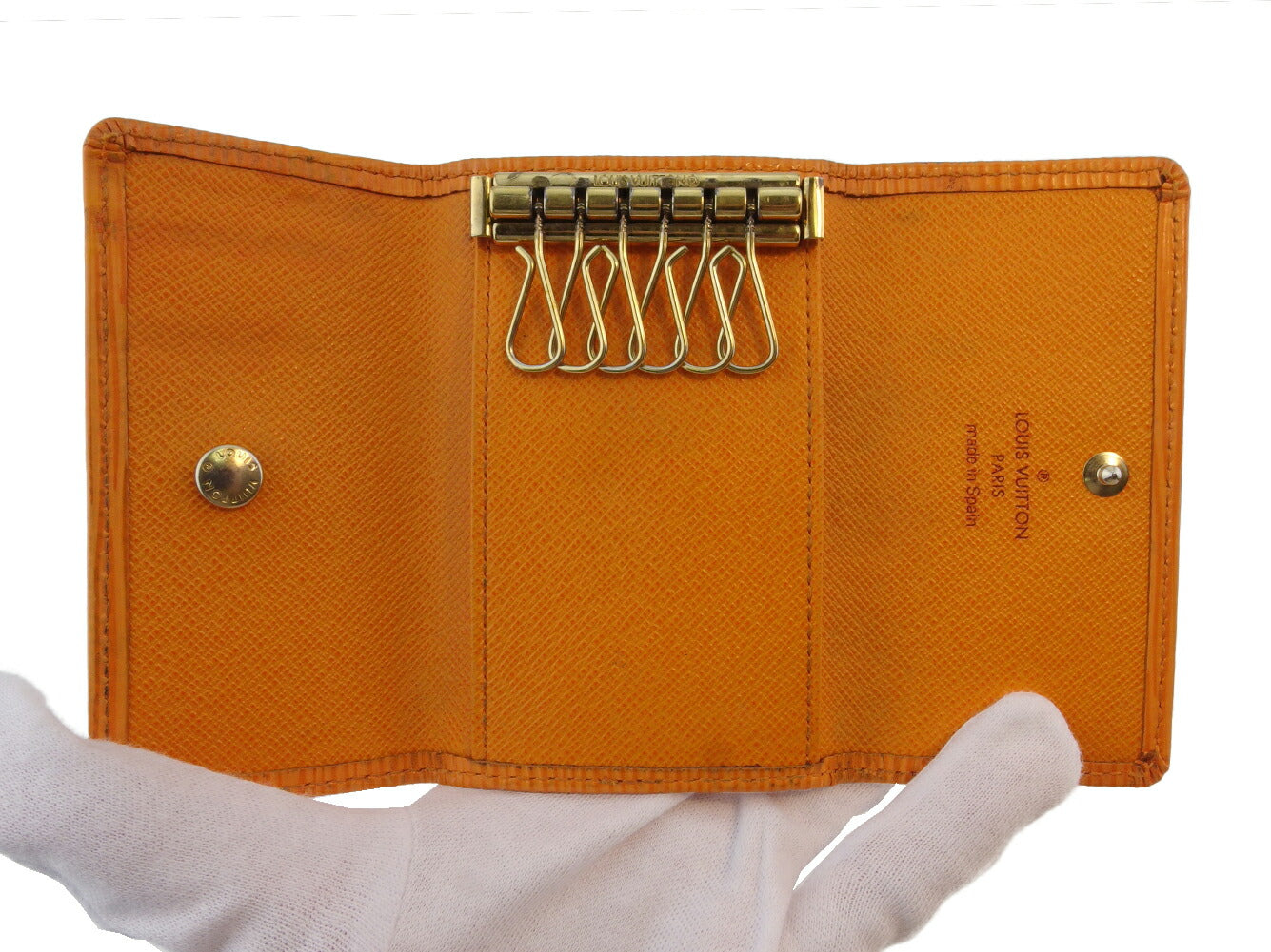 LOUIS VUITTON Key case Key holder M6381H Orange gold Multicles6