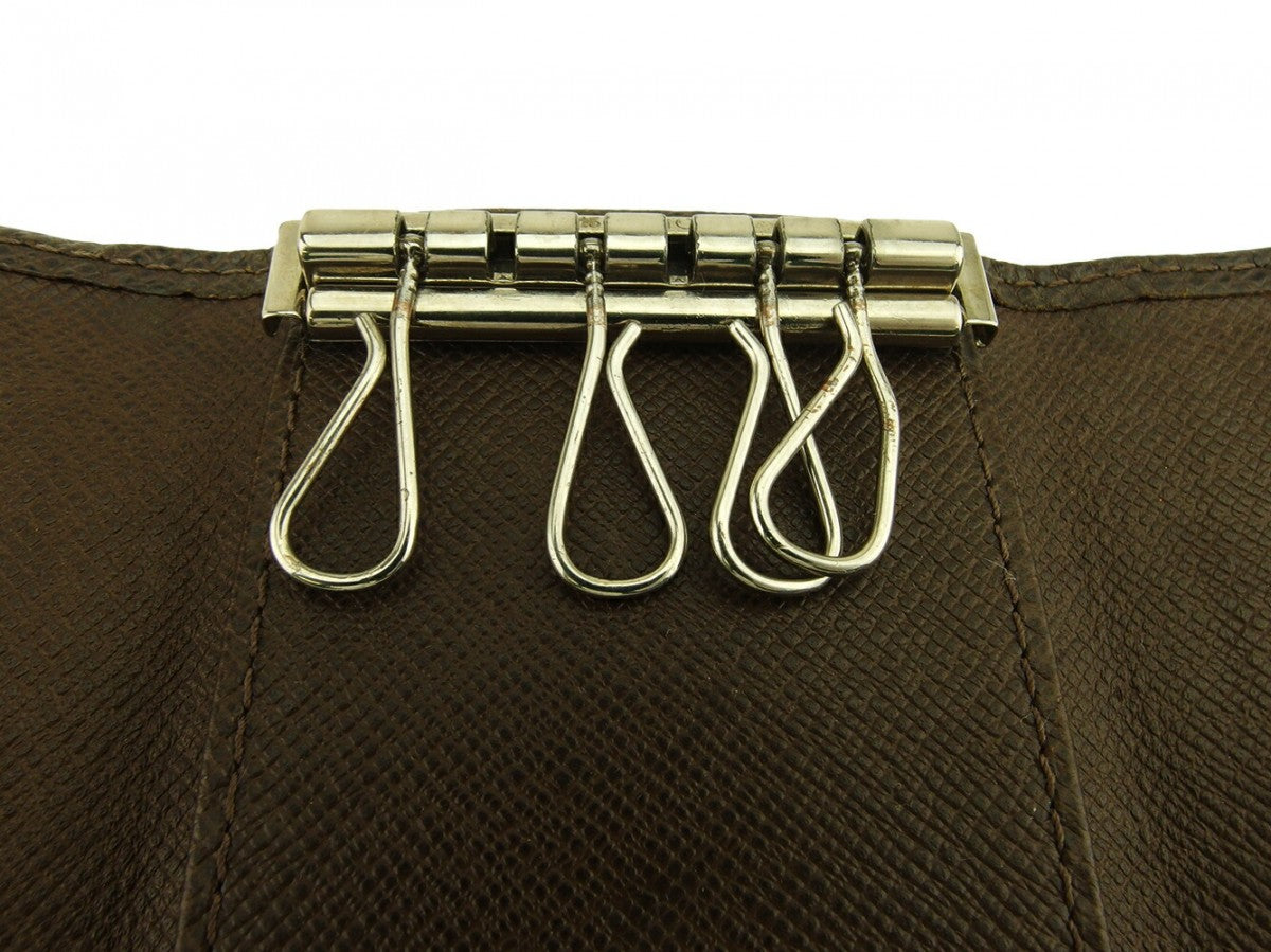 LOUIS VUITTON Key case Key holder M30538 Brown silver Multicles6