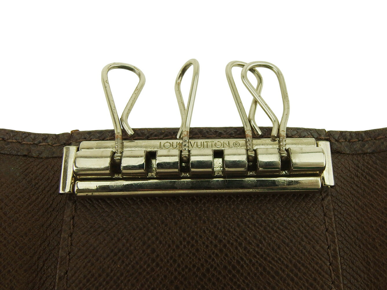 LOUIS VUITTON Key case Key holder M30538 Brown silver Multicles6