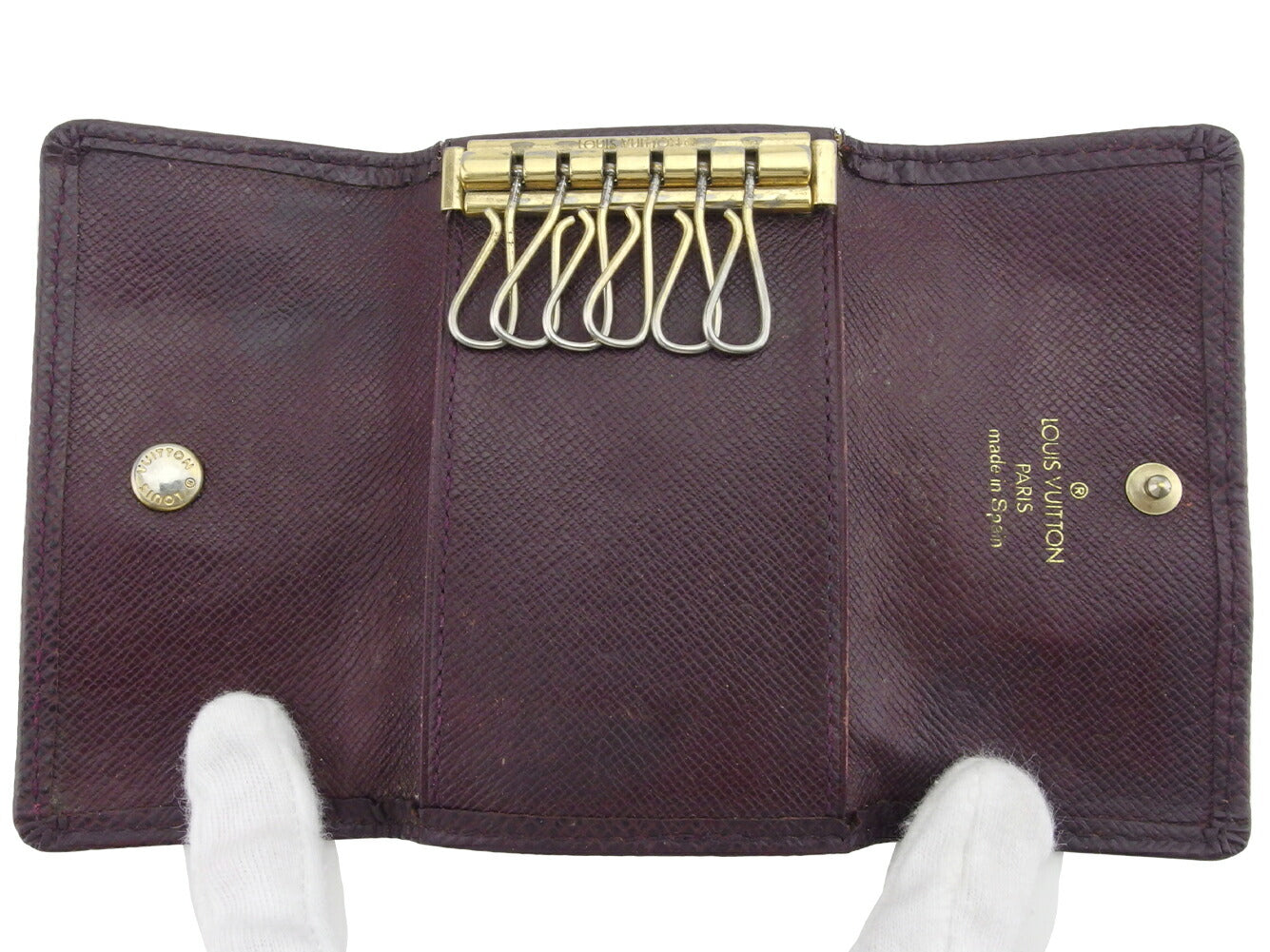 LOUIS VUITTON Key case Key holder M30536 Brown purple gold Multicles6