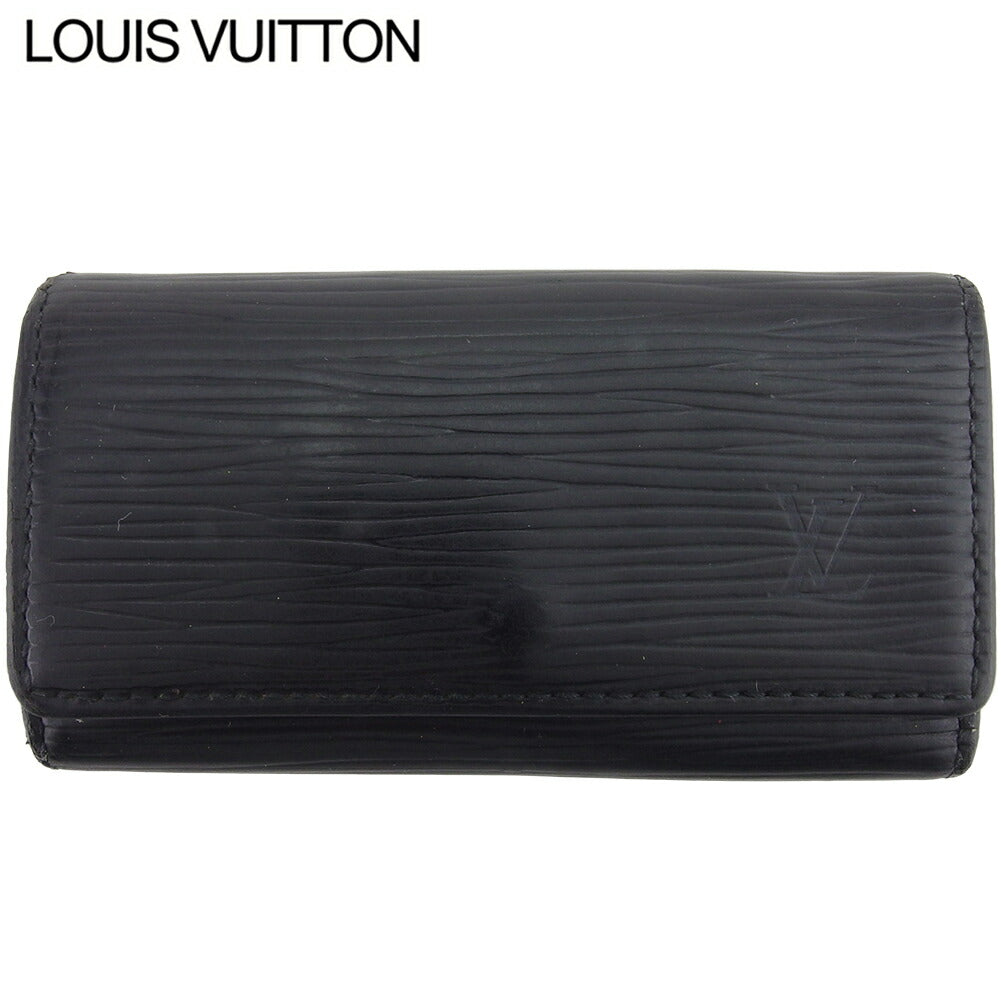 LOUIS VUITTON Key case Key holder M63822 Black gold Multicles4