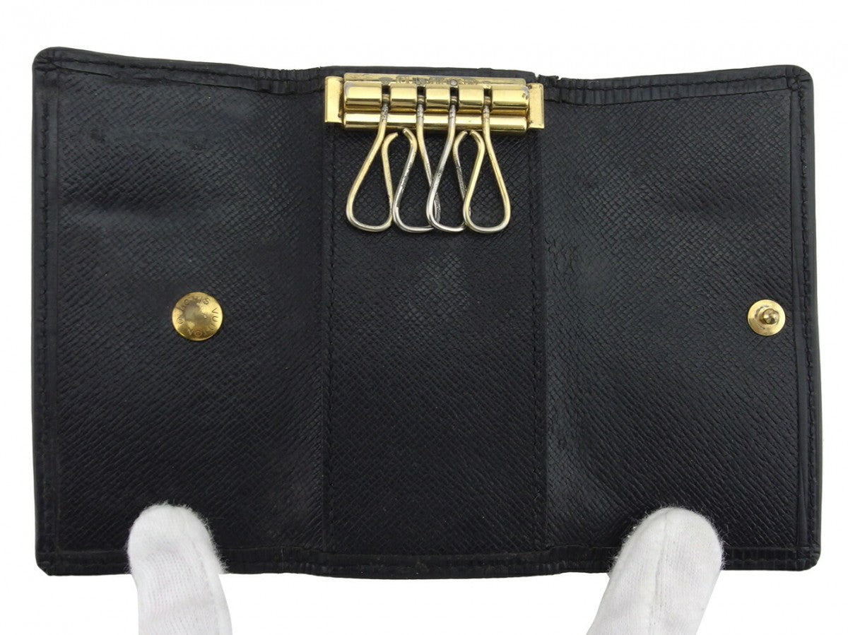 LOUIS VUITTON Key case Key holder M63822 Black gold Multicles4