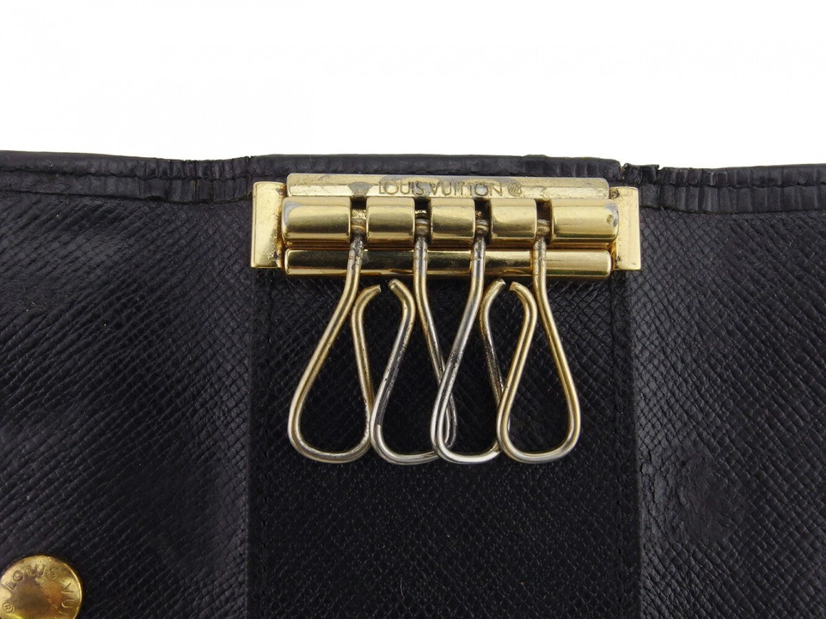 LOUIS VUITTON Key case Key holder M63822 Black gold Multicles4