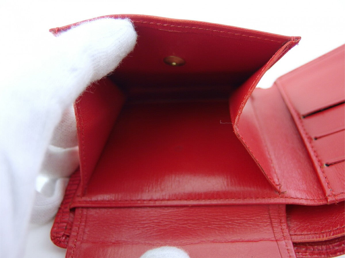 LOUIS VUITTON Bifold Wallet M63547 Red Porte Billets Cartes Crdit Monet