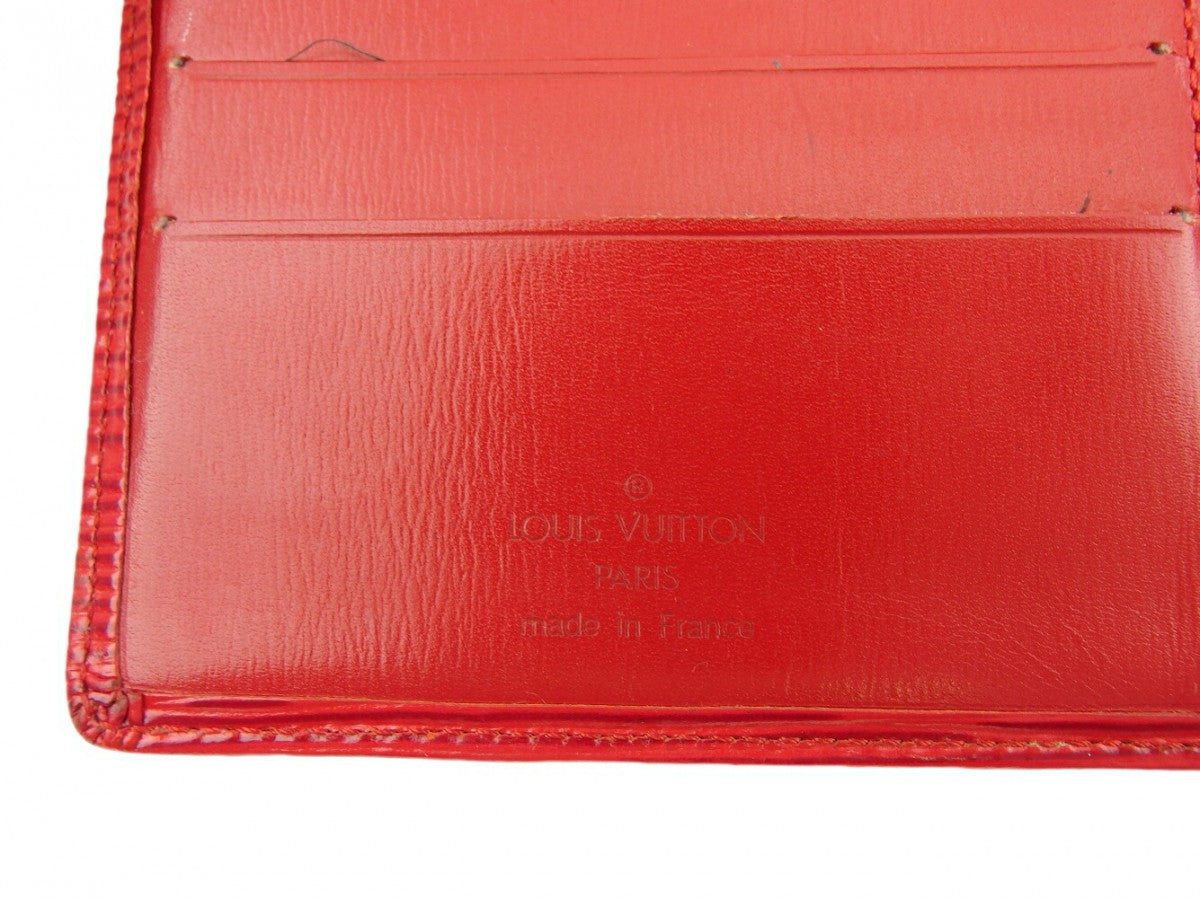 LOUIS VUITTON Bifold Wallet M63547 Red Porte Billets Cartes Crdit Monet
