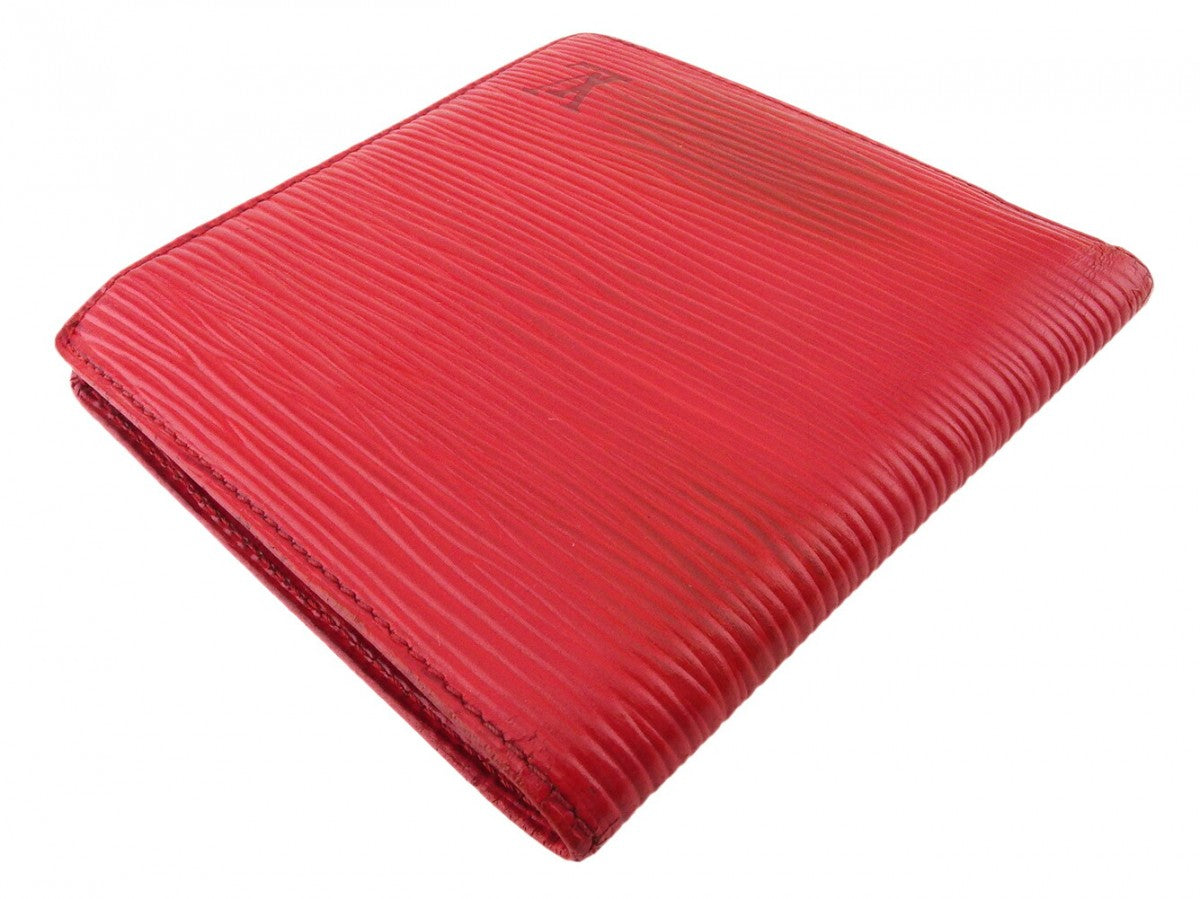 LOUIS VUITTON Bifold Wallet M63547 Red Porte Billets Cartes Crdit Monet