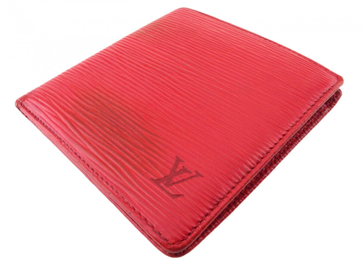 LOUIS VUITTON Bifold Wallet M63547 Red Porte Billets Cartes Crdit Monet