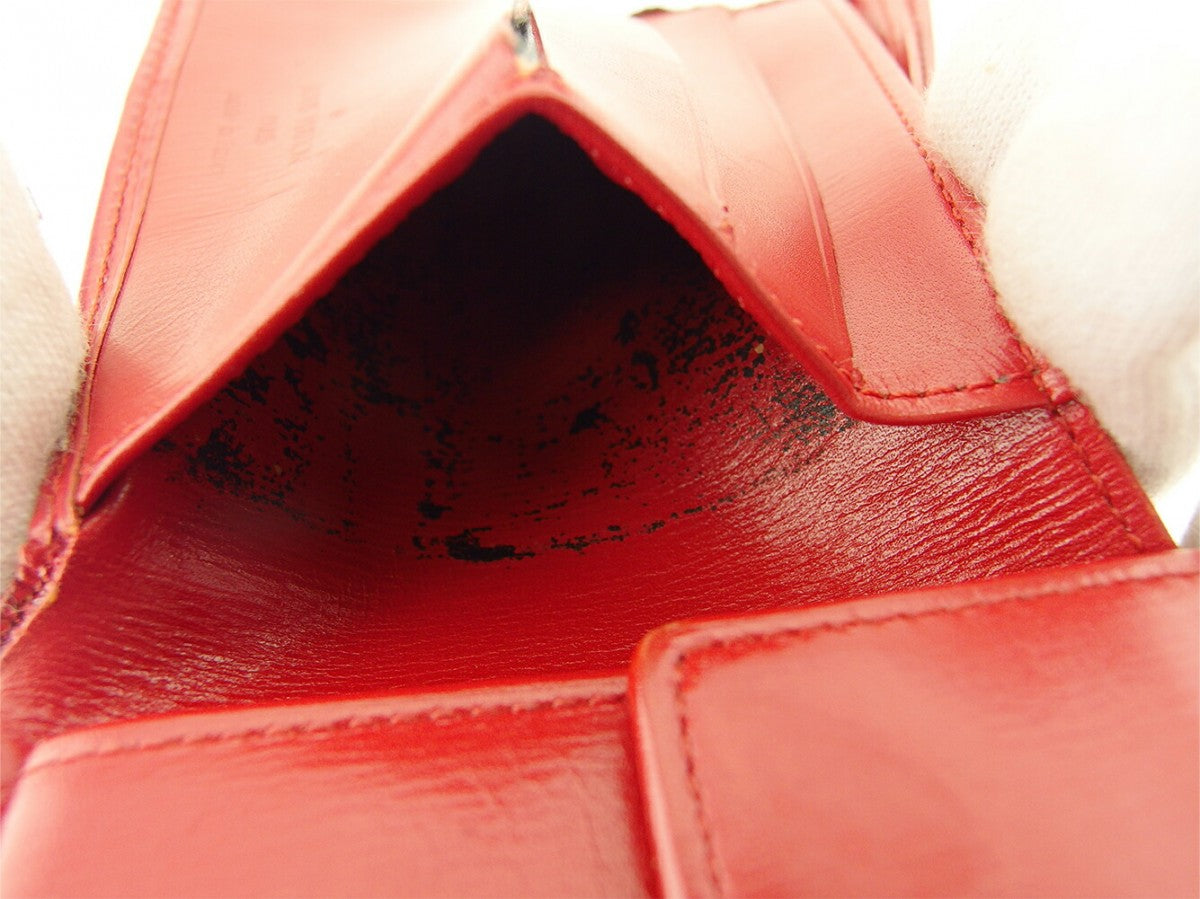 LOUIS VUITTON Bifold Wallet M63547 Red Porte Billets Cartes Crdit Monet
