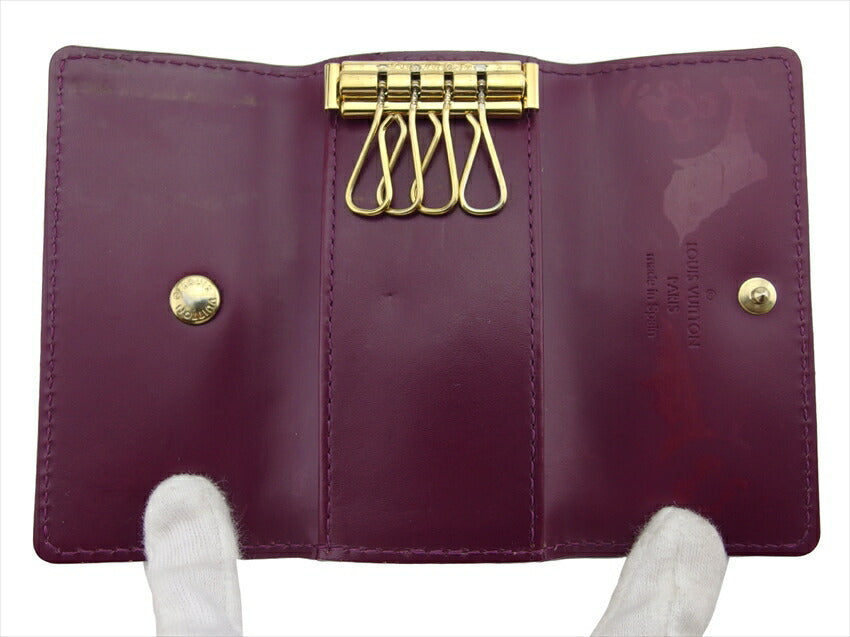 LOUIS VUITTON Key case Key holder M93573 Purple gold Multicles4