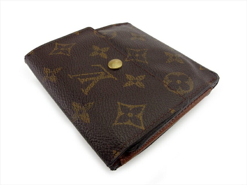 LOUIS VUITTON Bifold Wallet M61652 Brown beige gold Porte Monnaie Billets Cartes Credit