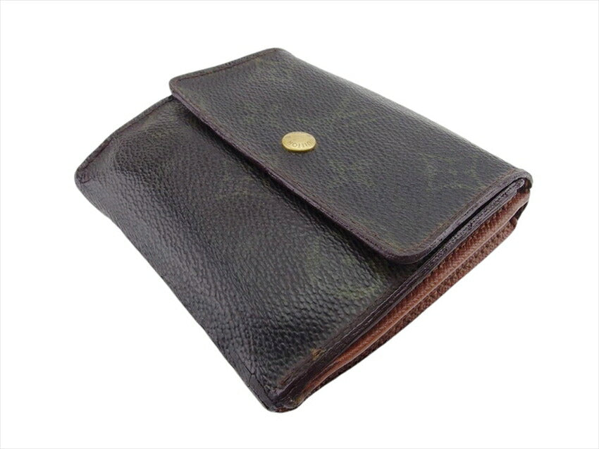 LOUIS VUITTON Bifold Wallet M61652 Brown Porte Monnaie Billets Cartes Credit