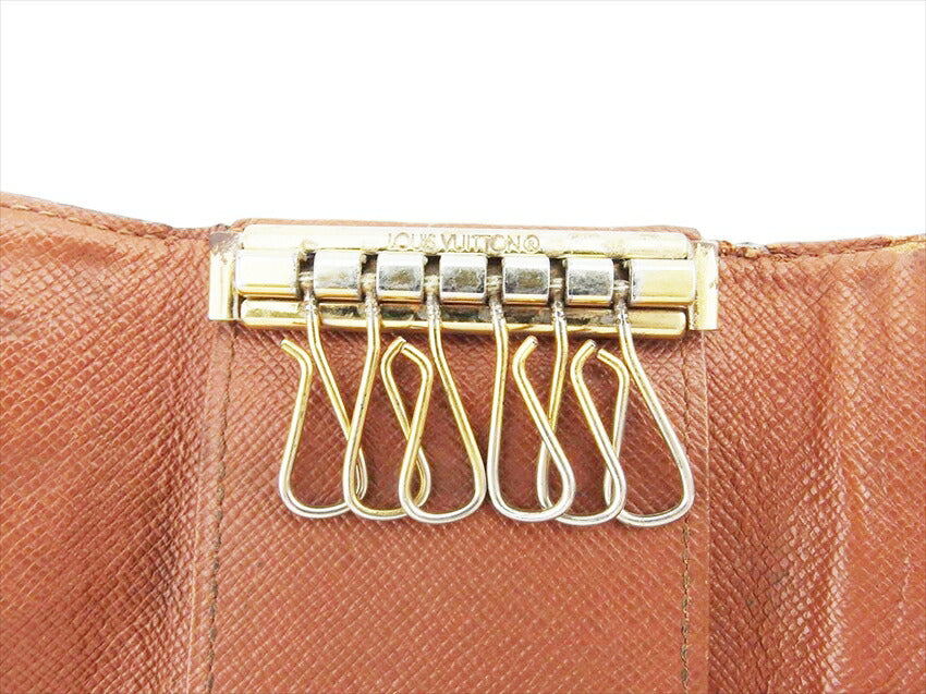 LOUIS VUITTON Key case Key holder M62630 Brown beige gold Multicles6