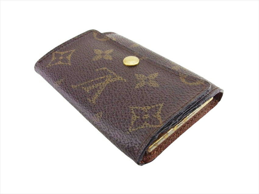 LOUIS VUITTON Key case Key holder M62630 Brown beige gold Multicles6