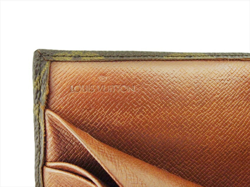 LOUIS VUITTON Bifold Wallet M61660 Brown beige gold Portonebier