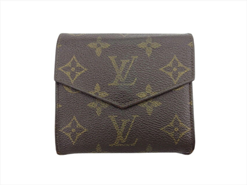 LOUIS VUITTON Bifold Wallet M61660 Brown beige gold Portonebier