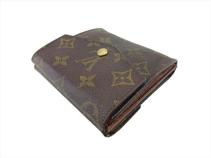 LOUIS VUITTON Bifold Wallet M61660 Brown beige gold Portonebier