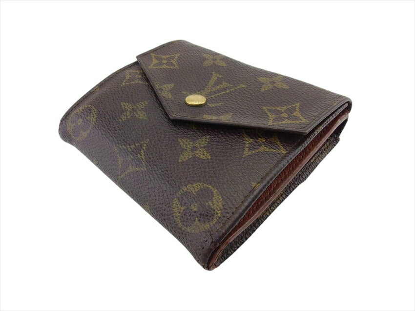 LOUIS VUITTON Bifold Wallet M61660 Brown beige gold Portonebier