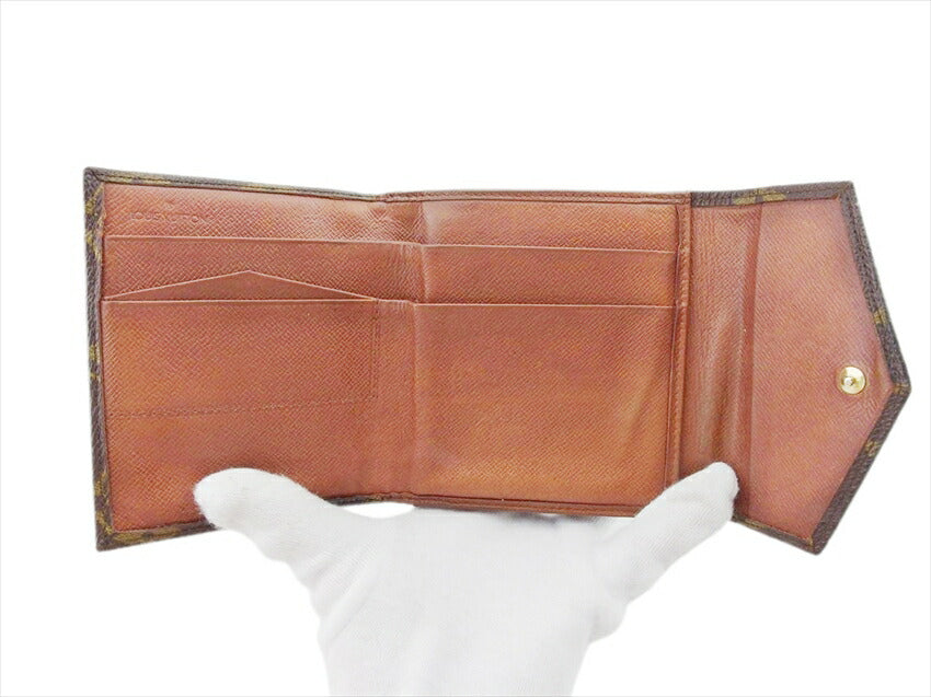 LOUIS VUITTON Bifold Wallet M61660 Brown beige gold Portonebier