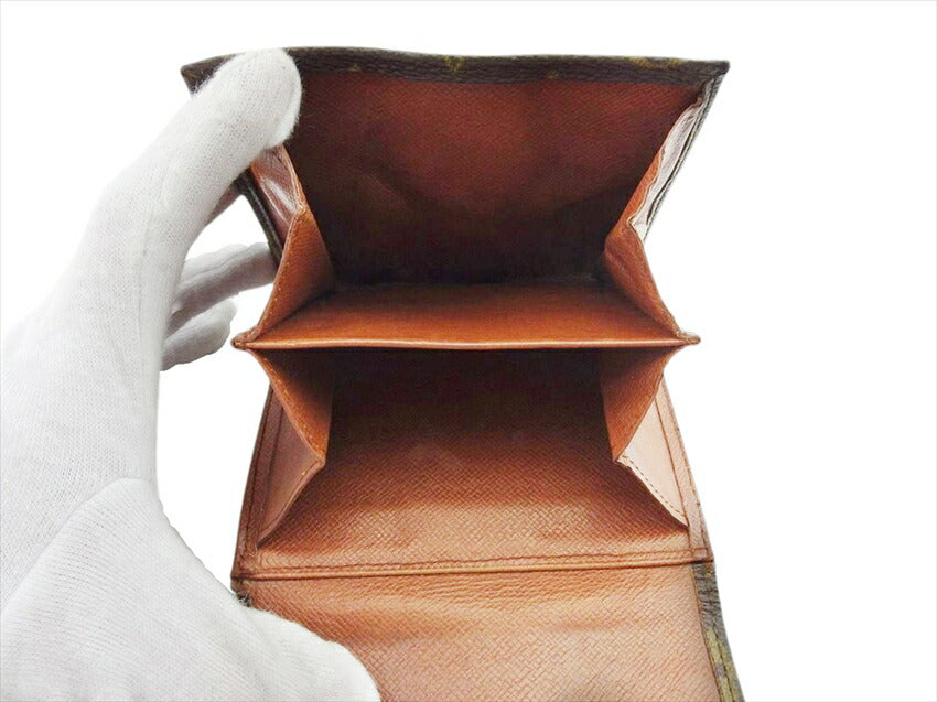 LOUIS VUITTON Bifold Wallet M61660 Brown beige gold Portonebier