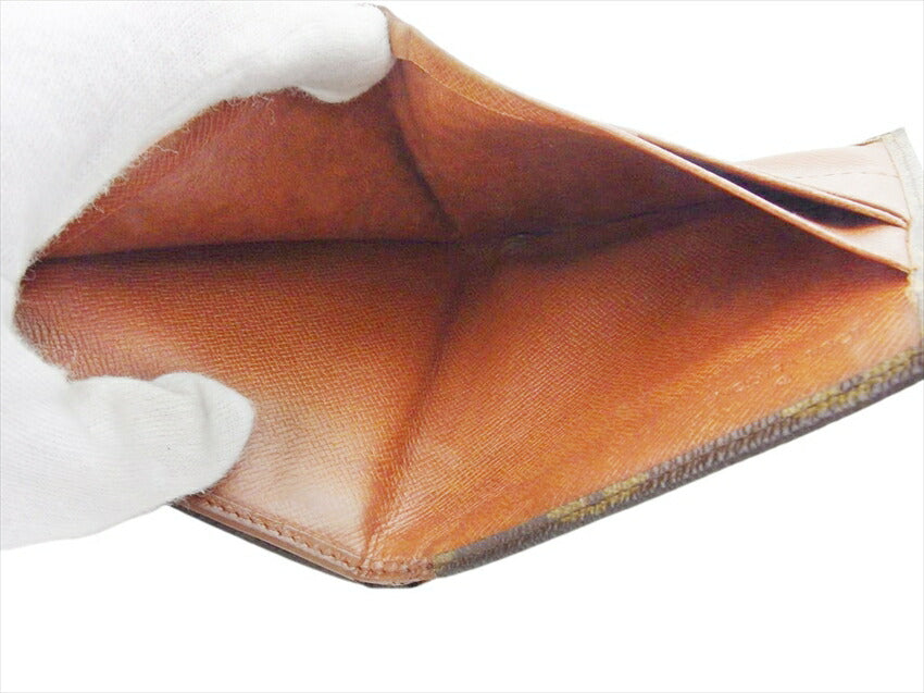 LOUIS VUITTON Bifold Wallet M61660 Brown beige gold Portonebier