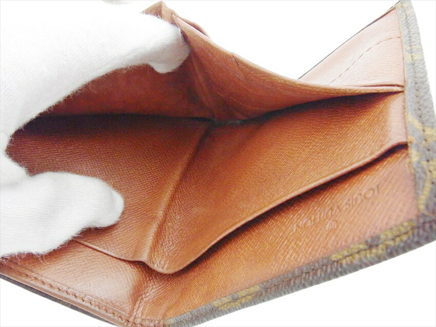 LOUIS VUITTON Bifold Wallet M61660 Brown beige gold Portonebier