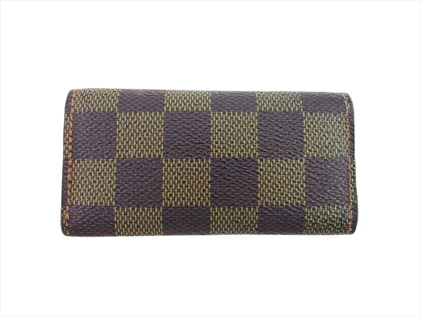 LOUIS VUITTON Key case Key holder N62631 Brown beige gold Multicles4