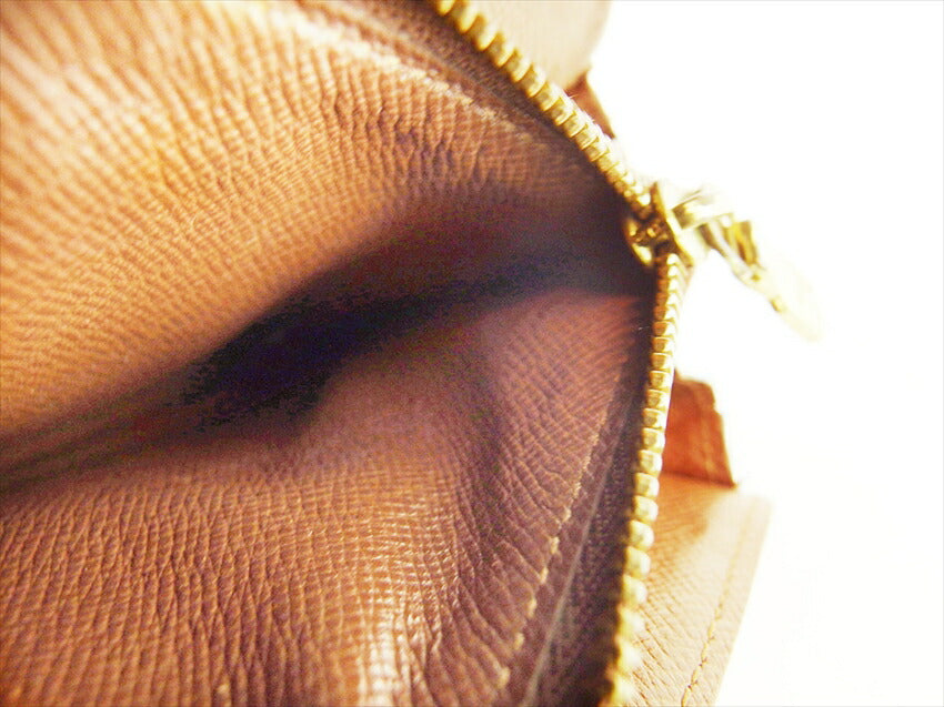 LOUIS VUITTON Long Wallet Purse M61725 Brown beige gold Pochette Porto Monécredi