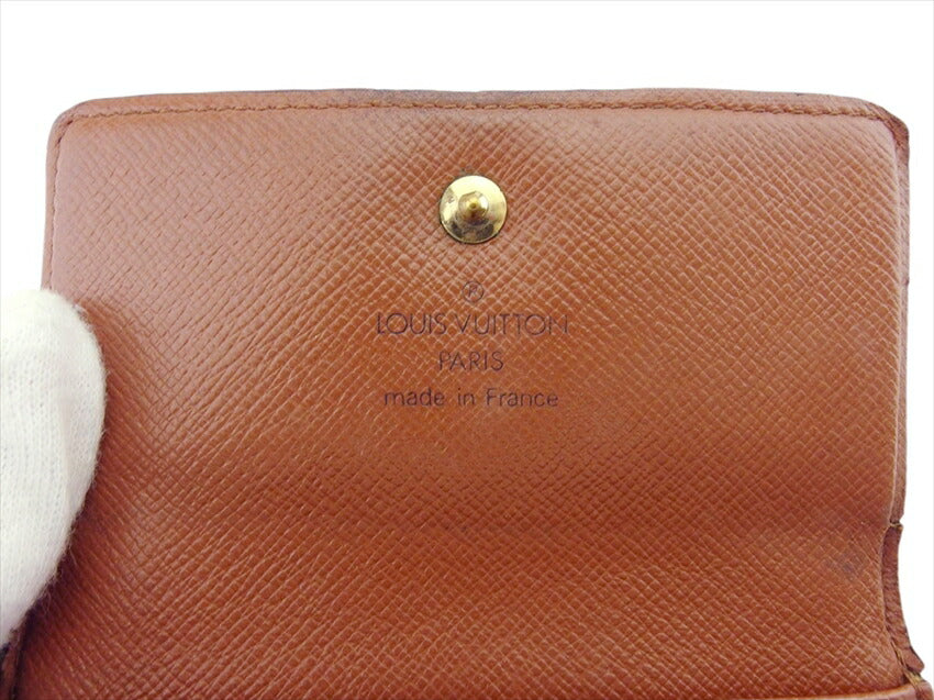 LOUIS VUITTON Bifold Wallet M61652 Brown beige gold Porte Monnaie Billets Cartes Credit