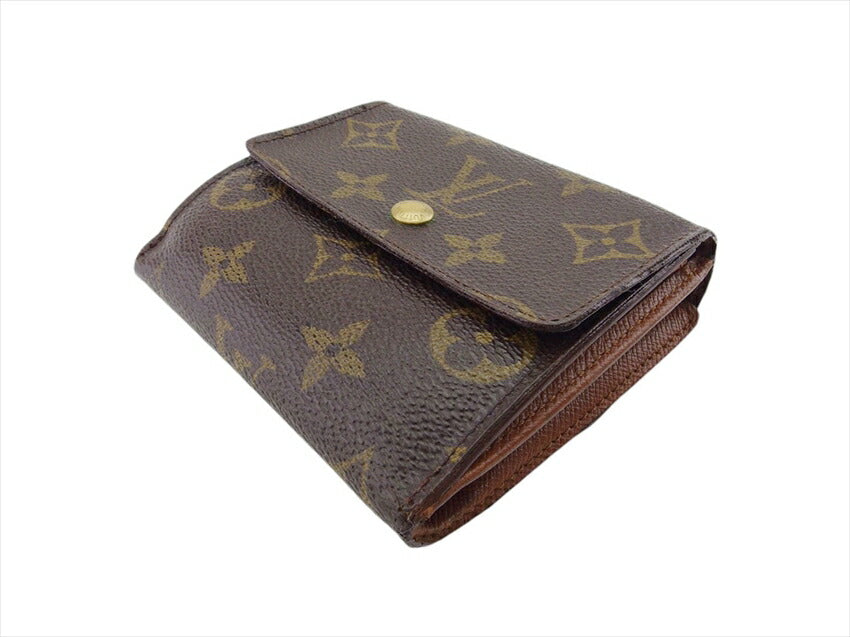 LOUIS VUITTON Bifold Wallet M61652 Brown beige gold Porte Monnaie Billets Cartes Credit