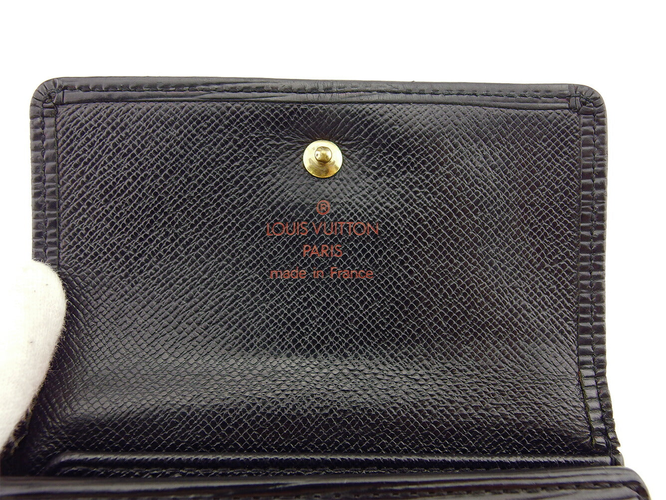 LOUIS VUITTON Bifold Wallet M63482 Noir Porte Monnaie Billets Cartes Credit