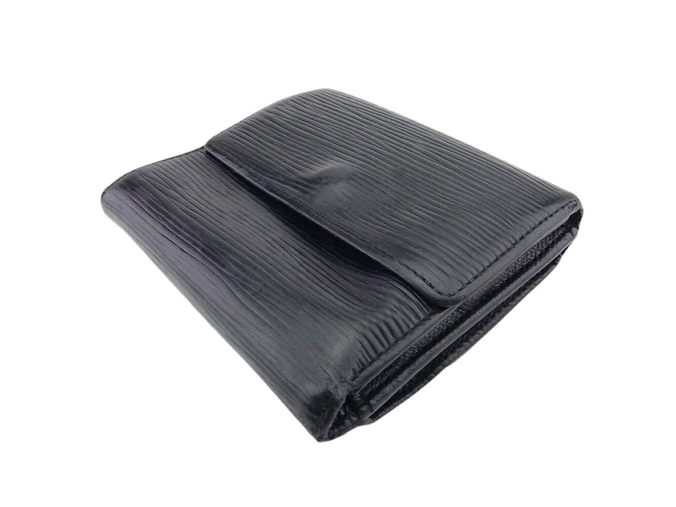 LOUIS VUITTON Bifold Wallet M63482 Noir Porte Monnaie Billets Cartes Credit