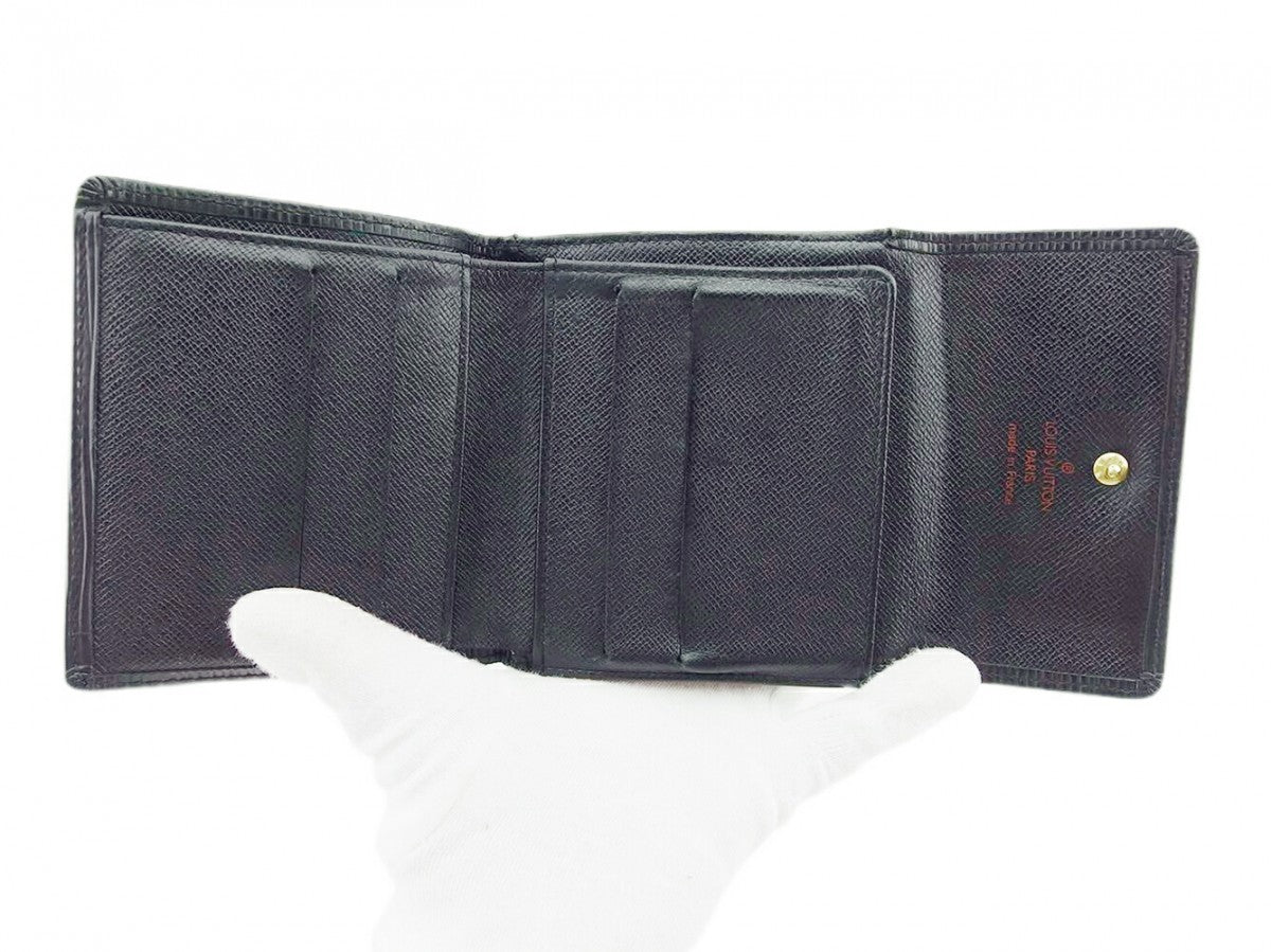 LOUIS VUITTON Bifold Wallet M63482 Noir Porte Monnaie Billets Cartes Credit