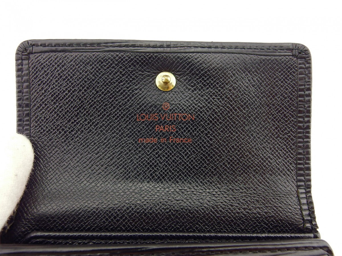 LOUIS VUITTON Bifold Wallet M63482 Noir Porte Monnaie Billets Cartes Credit