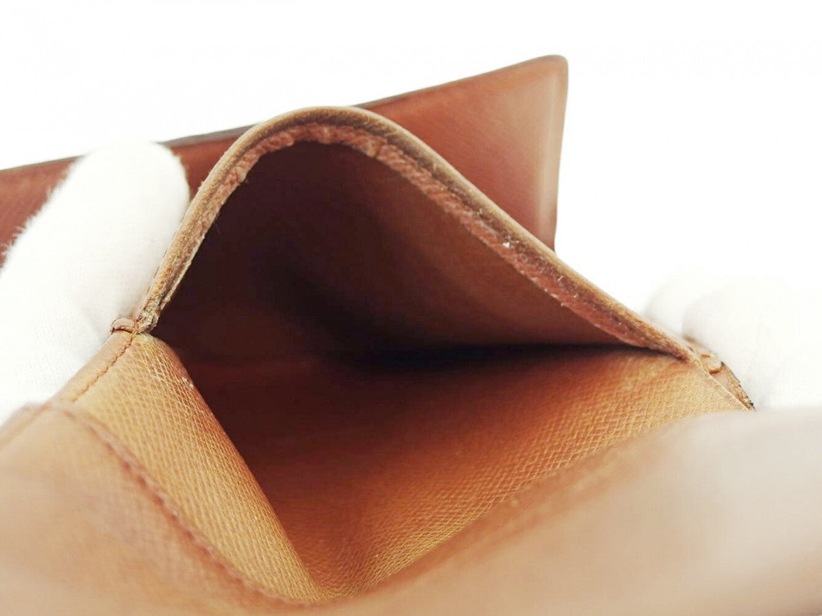 LOUIS VUITTON Bifold Wallet M61652 Brown Porte Monnaie Billets Cartes Credit