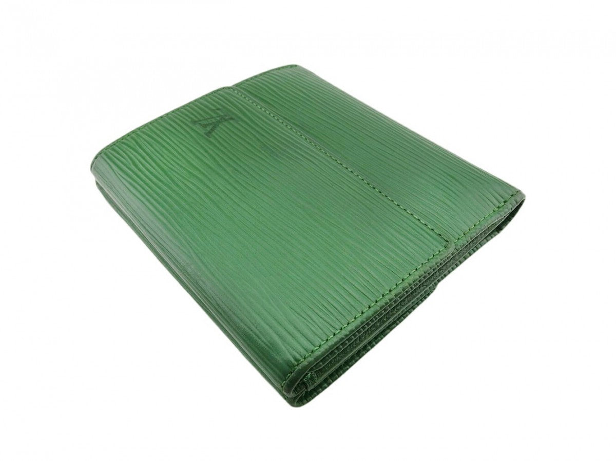 LOUIS VUITTON Bifold Wallet M63484 Borneo Green Porte Monnaie Billets Cartes Credit
