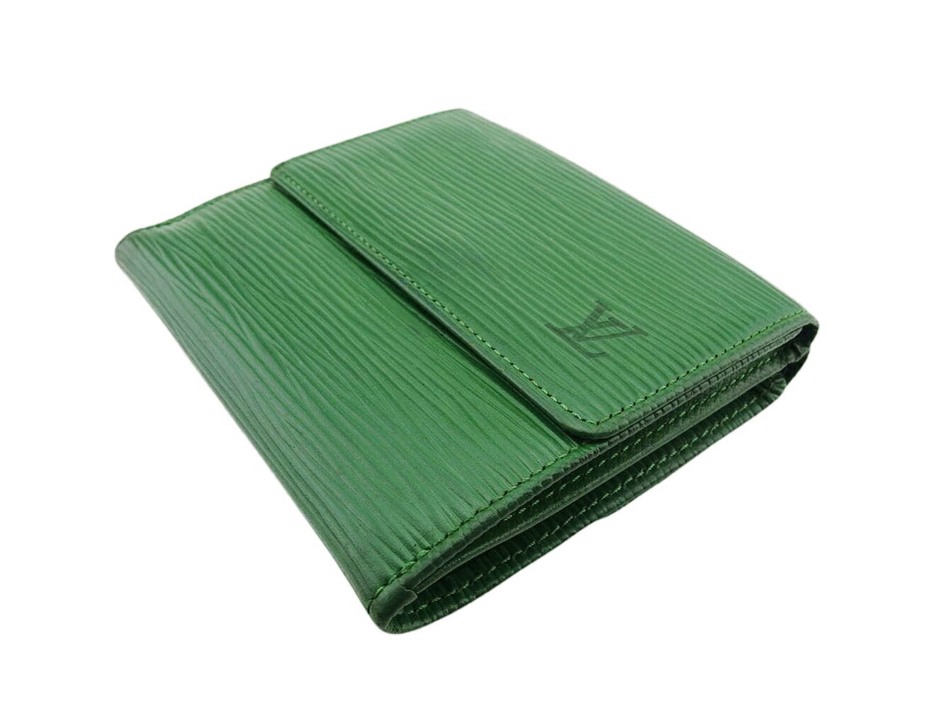 LOUIS VUITTON Bifold Wallet M63484 Borneo Green Porte Monnaie Billets Cartes Credit