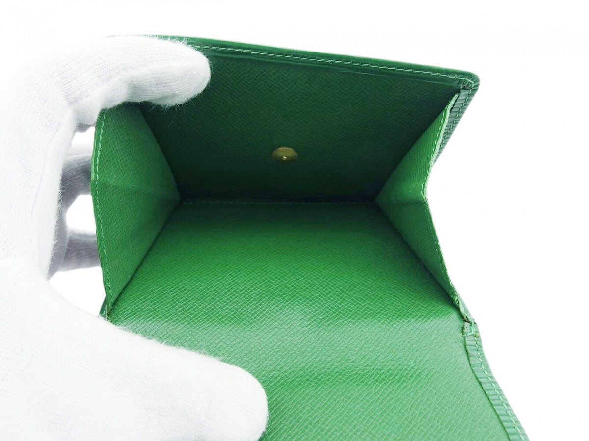 LOUIS VUITTON Bifold Wallet M63484 Borneo Green Porte Monnaie Billets Cartes Credit