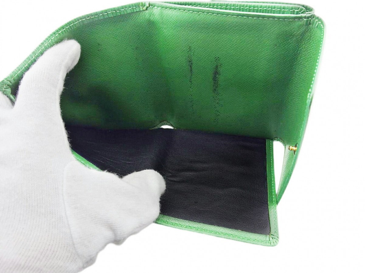 LOUIS VUITTON Bifold Wallet M63484 Borneo Green Porte Monnaie Billets Cartes Credit