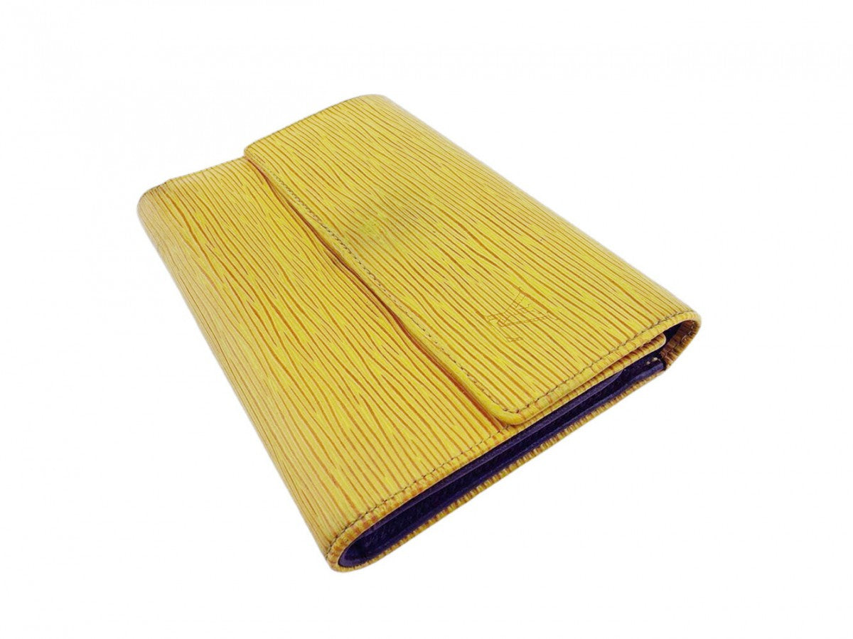 LOUIS VUITTON Long Wallet Purse M63389 Tassili Yellow (Yellow x Purple) Porte Tresor International